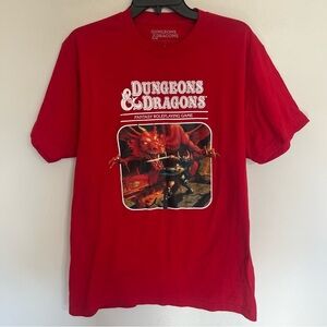 Wizards‎ Of The Coast Dugeons & Dragons Medium Red Cotton T-shirt Graphic Print
